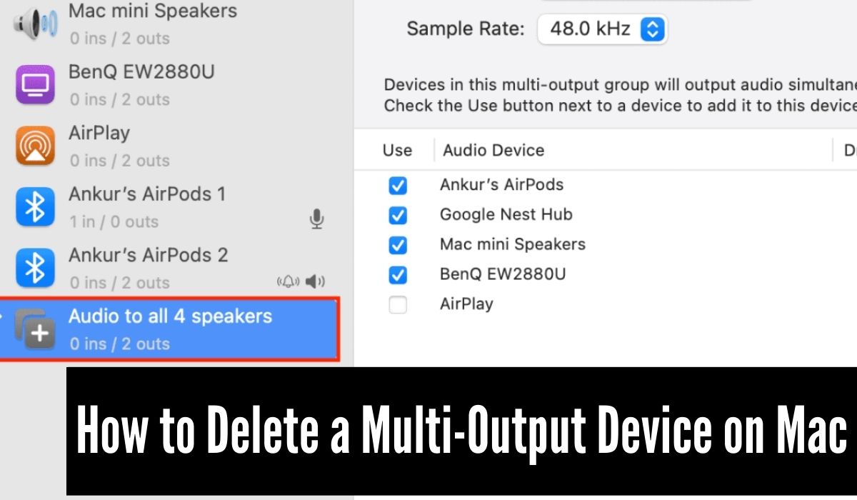 How to Delete a Multi-Output Device on Mac