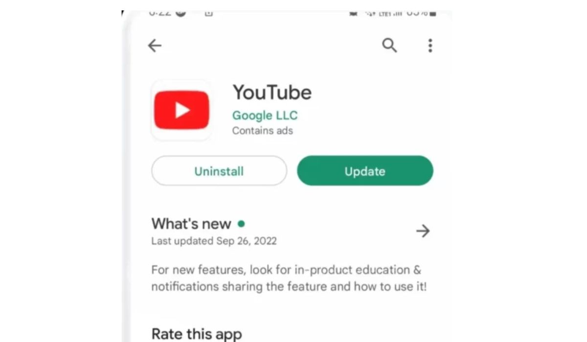 Update the YouTube App